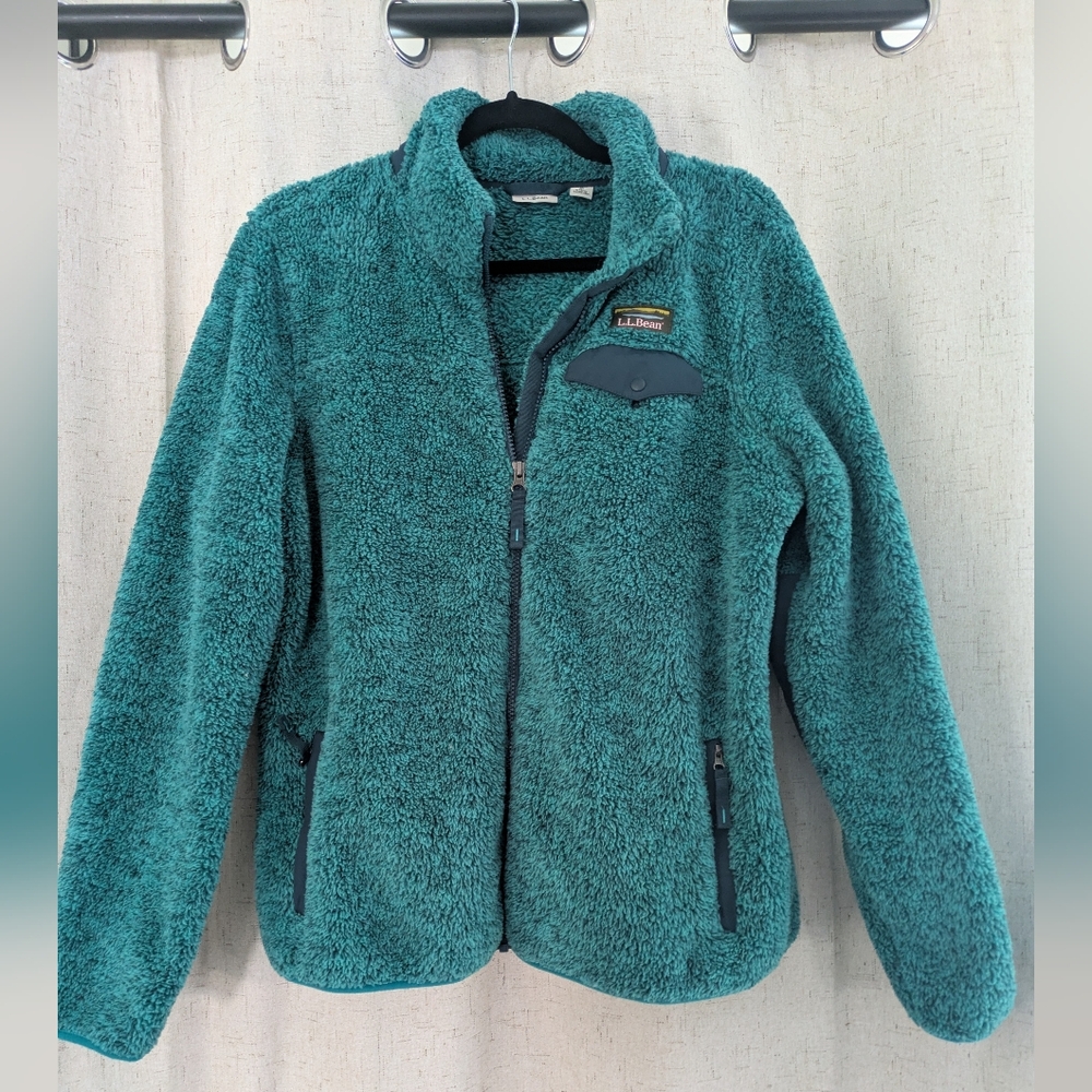 LL Bean Women's Teal Fleece Jacket